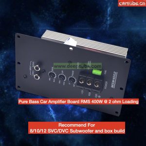 Car Subwoofer Amplifier Board RMS 400W 2 Ohm Box Class D Pure Clean Bass Amplifier for 8 10 Inch Active Subwoofer Box