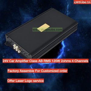 24V Sound Quality Car Amplifier Class AB RMS 80W 4 Ohms 4 Channels Car Door Speakers Amplifier Class AB