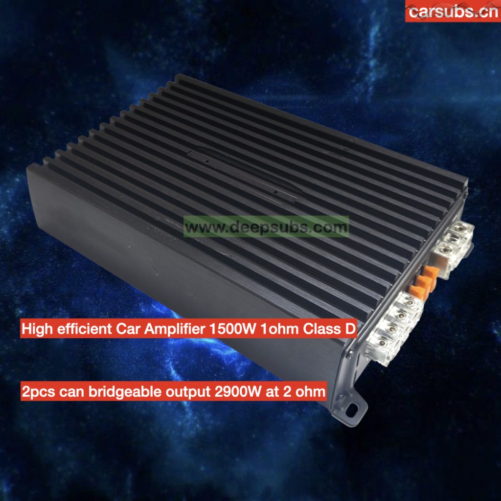 Car Stereo Amplifier Mono RMS 1500W 1 Ohm Subwoofer Amplifier Bridge 2900W 2 Ohm Class D Car Amplifier Monoblock
