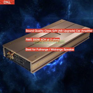 Sound Quality Car Midrange Speakers DSP PA Amplifier RMS 200W 4 Channels Peak 6800W Fullrange Car Amplifier Class AB