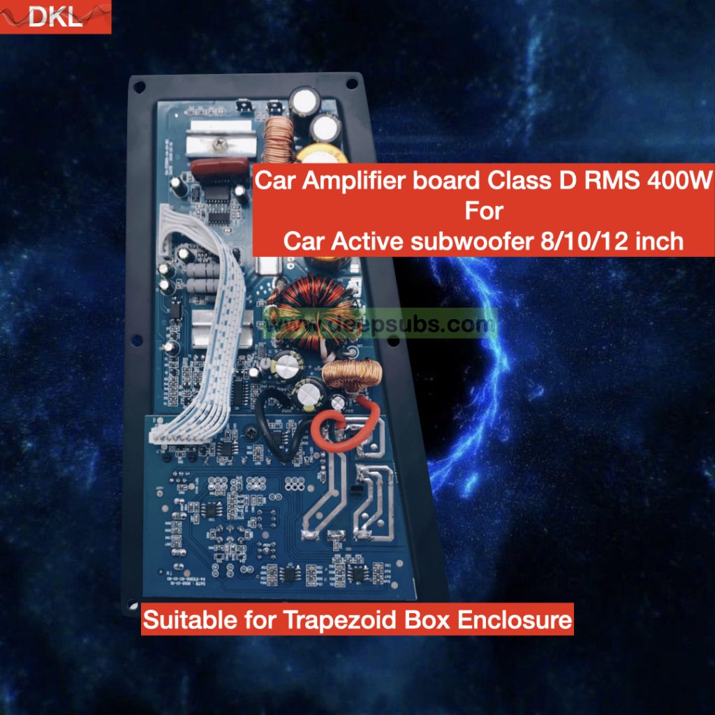 Trapezoid Car Active Subwoofer Board RMS 500W Peak 1000W Class D Car Amplifier PCB for 8 10 12 Inch Active Subwoofer