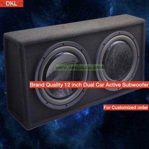 Car Stereo 12 Inch Dual Trapezoid Ported Subwoofer Box Enclosure RMS 500W Peak 1000W Tube Strong Bass 12" Car Active Subwoofers