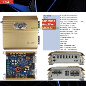 Factory OEM Car Truck Van Ported Subwoofer Box Amplifier Mono RMS 600W Bass Amp Peak 1200W Class D Car Amplifier Monoblock