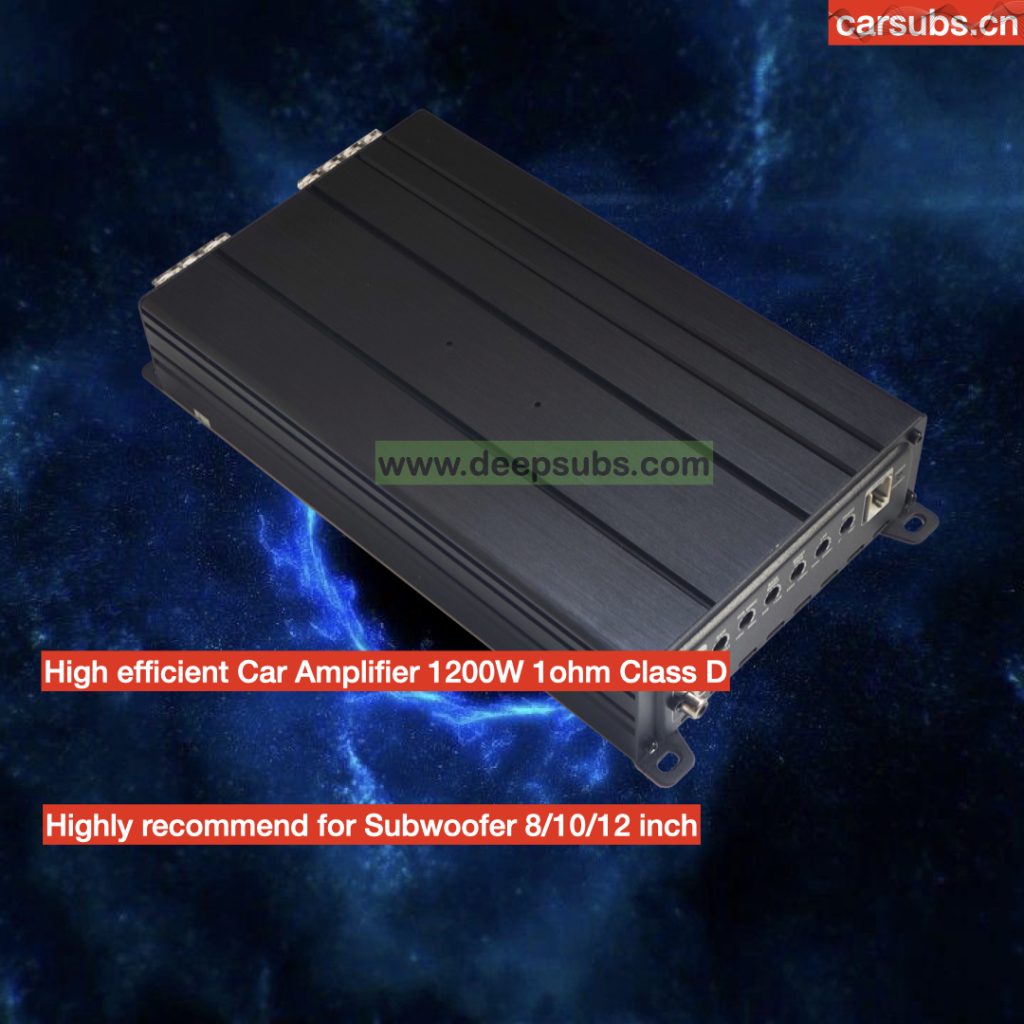 Car Amplifier Mono RMS 1200W Strong Bass Subsonic Amplifier Peak 2500W Max 1ohm Class D Car Amplifier Monoblock