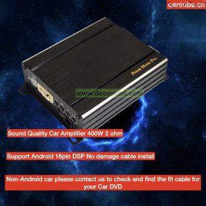 Sound Quality Car Android Speakers Amplifier RMS 400W 2ohm Monoblock 16 Pins DSP Cable Car Bass Amplifier Class D