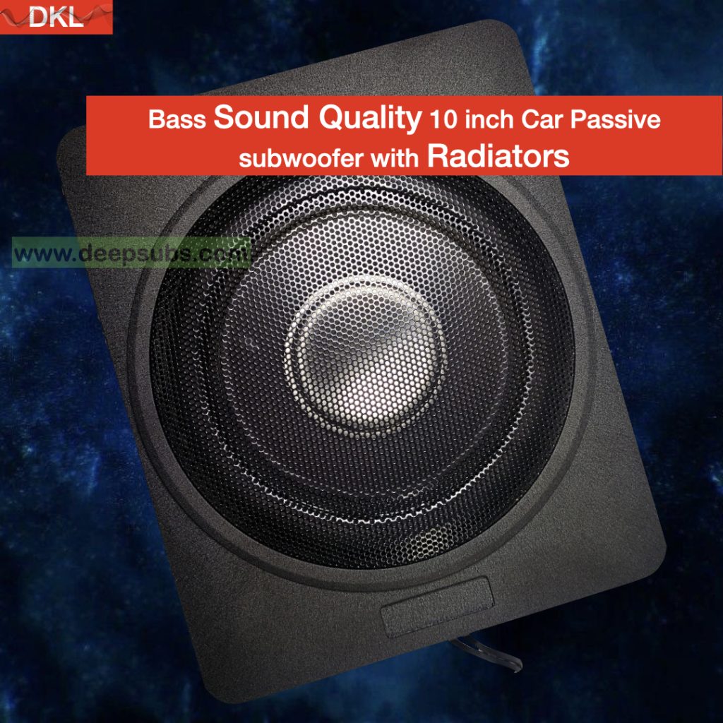 Car Stereo Sound Quality 10 Inch Car Slim Subwoofer Passive Poarted Strong Bass Peak 1000W Deep Bass Car Under Seat Subwoofer
