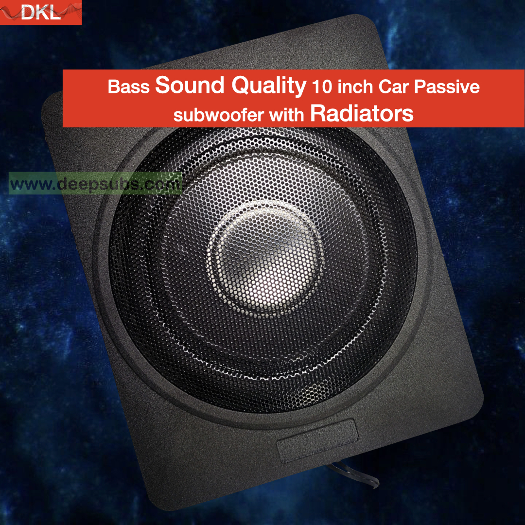 Car Stereo Sound Quality 10 Inch Car Slim Subwoofer Passive Poarted Strong Bass Peak 1000W Deep Bass Car Under Seat Subwoofer