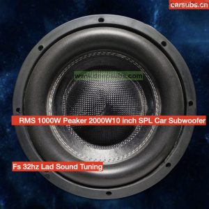 Car Audio Subwoofer Speaker 10 Inch Competition Sub RMS 1000W Strong Punch Bass Speaker 10 Inch 2000W Peak SPL Car Subwoofer