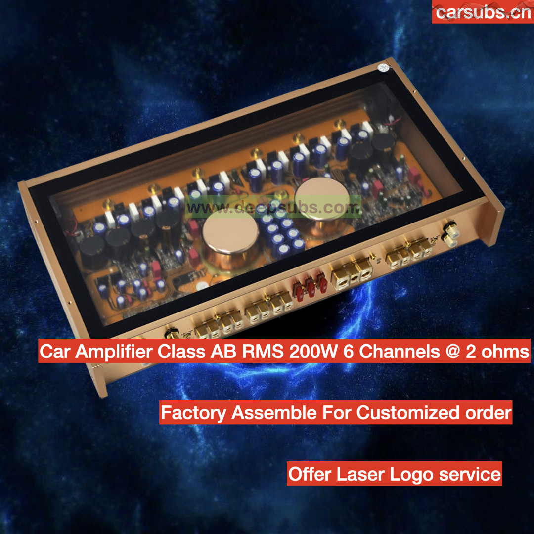 Sound Quality Car Stereo Amplifier 6 Channels RMS 200W 2 ohm Peak 8000W Full Range Car Amplifier Class AB