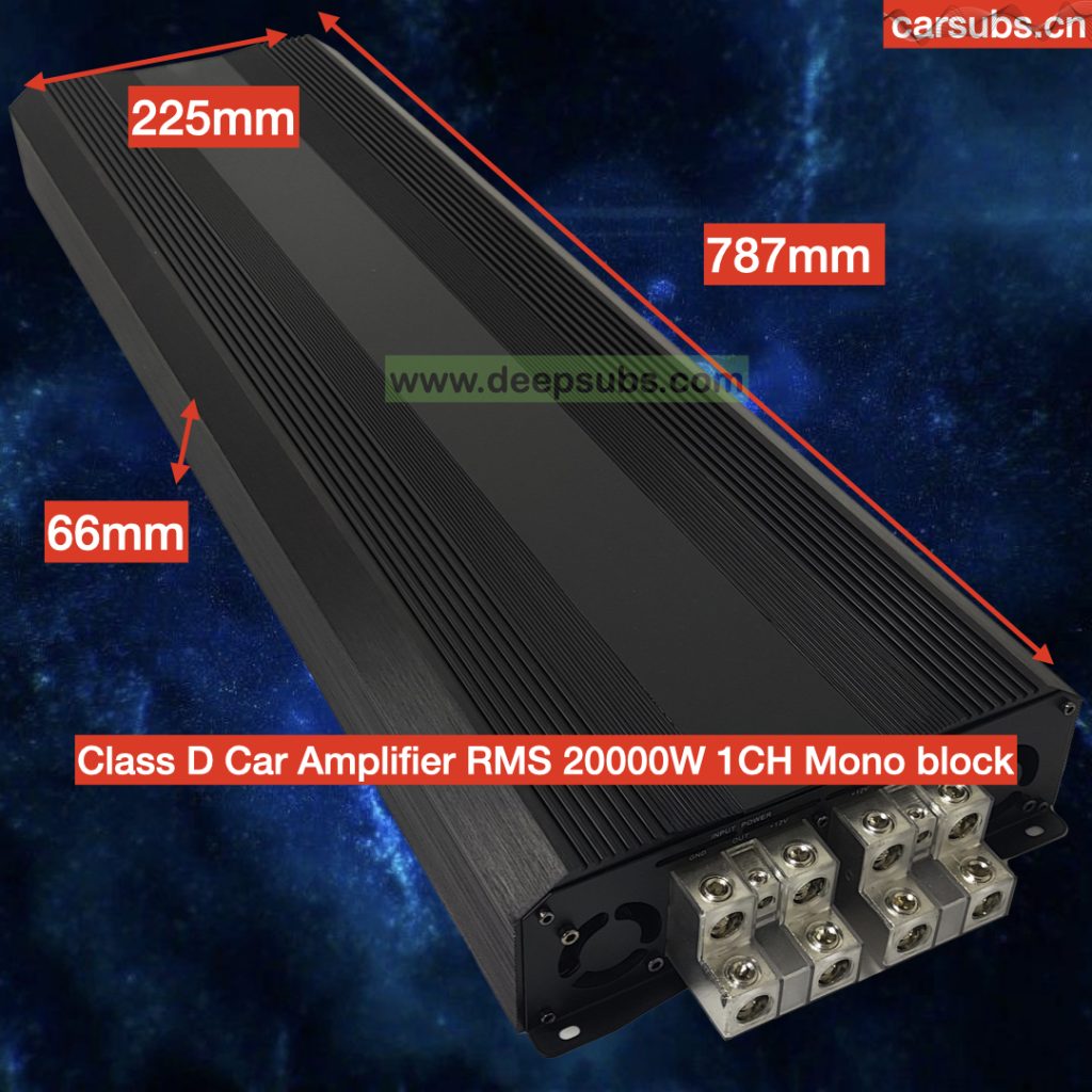 20K Brazilian Style 1 Ohm Car Subwoofer Amplifier RMS 20000W 1CH Mono Peak 40000W Full Range Strong Bass Car Amplifier Class D