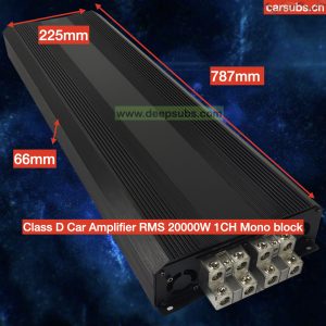20K Brazilian Style 1 Ohm Car Subwoofer Amplifier RMS 20000W 1CH Mono Peak 40000W Full Range Strong Bass Car Amplifier Class D