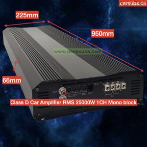 25K Brazilian Style 1 Ohm Car Subwoofer Amplifier 1CH 25000W Monoblock Peak 40000W Full Range Strong Bass Car Amplifier Class D