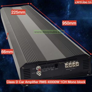 40K Brazilian Style Car Subwoofer Amplifier RMS 40000W 1CH Monoblock Peak 80000W Full Range Bass Car Amplifier Class D