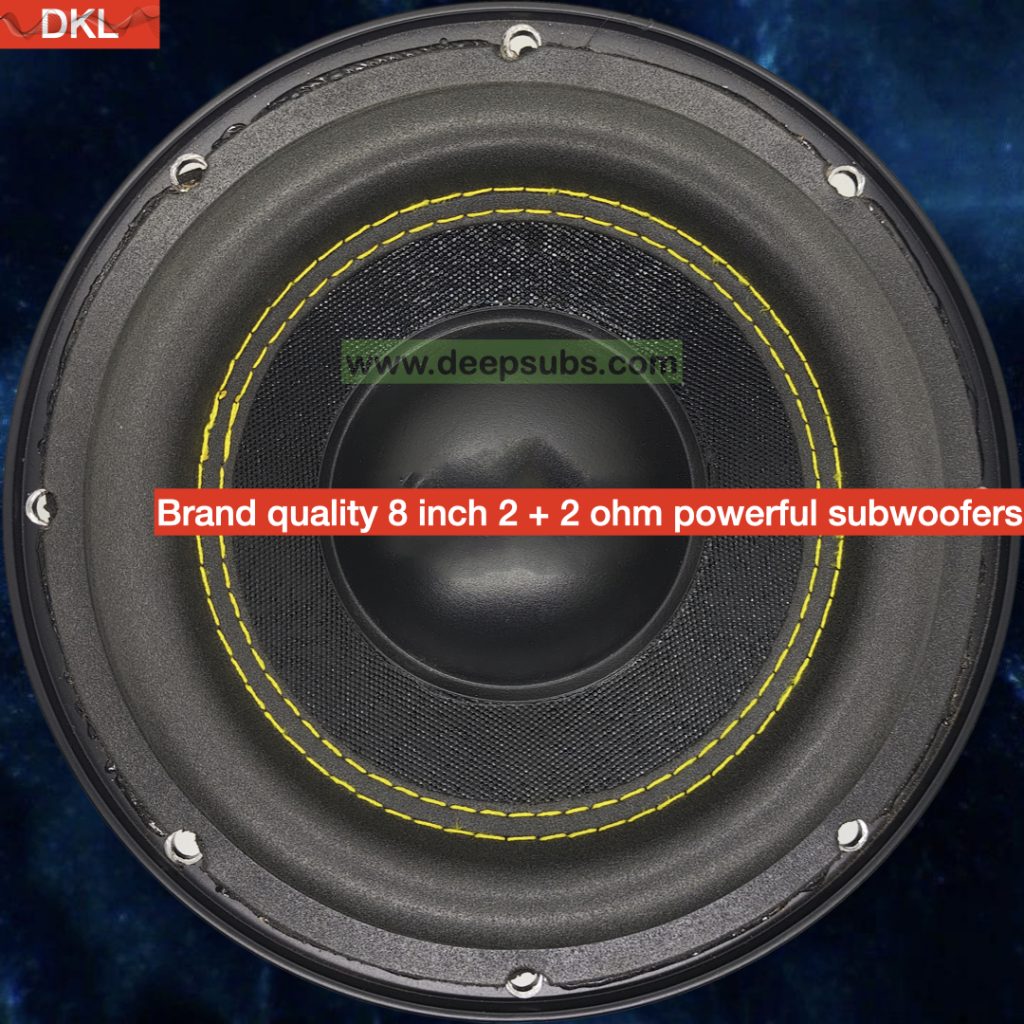 Car Subwoofer 8 Inch Competition 2+2 Ohms RMS 400W Strong Punch Bass Speaker 8" 1000W Peak SPL Car Subwoofer
