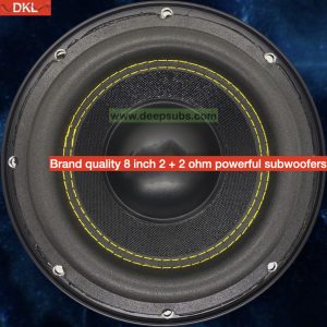 Car Subwoofer 8 Inch Competition 2+2 Ohms RMS 400W Strong Punch Bass Speaker 8" 1000W Peak SPL Car Subwoofer