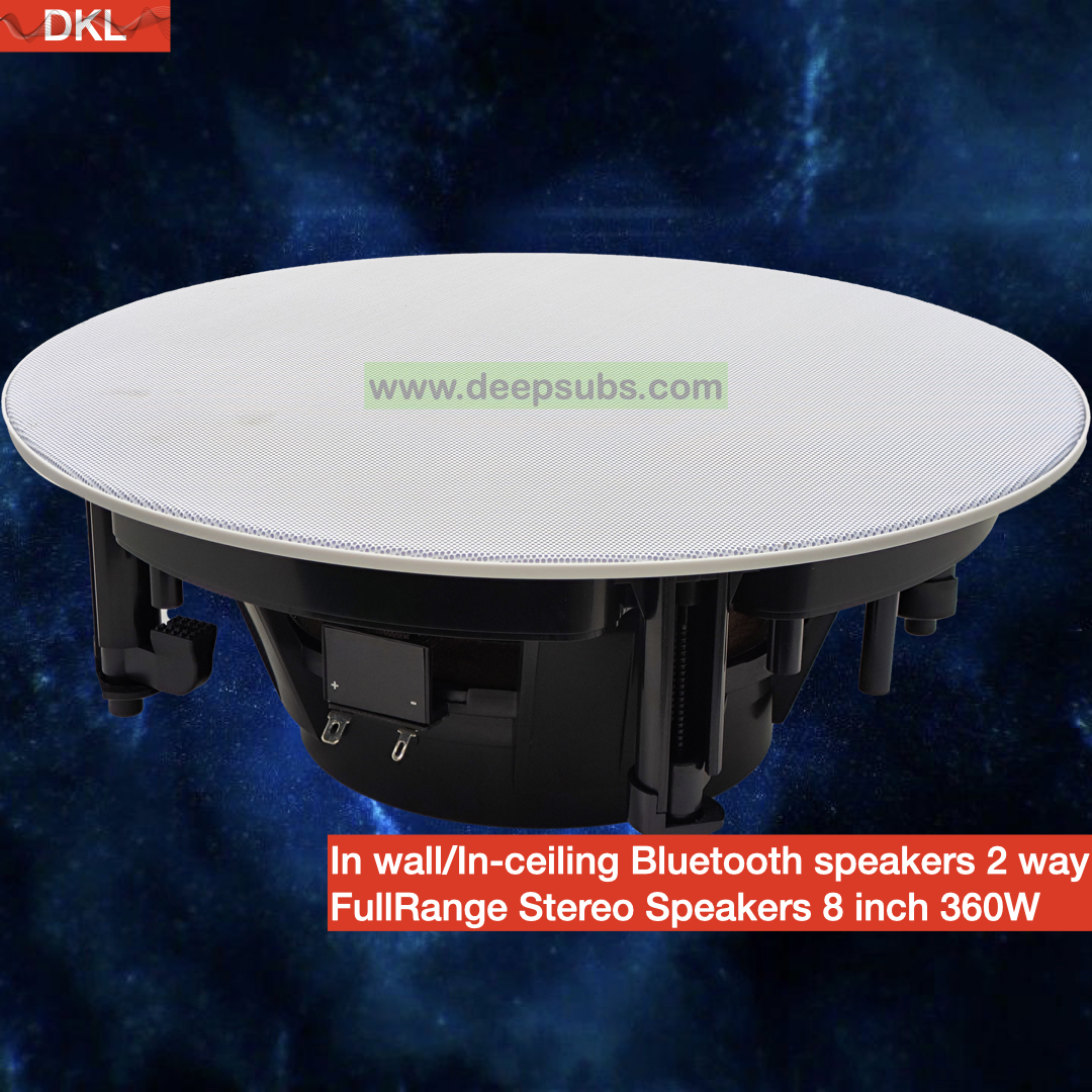 Home Stereo in Wall Ceiling Speakers 360W Dual Active Passive Subwoofer with Tweeter Fullrange BT Ceiling Speakers