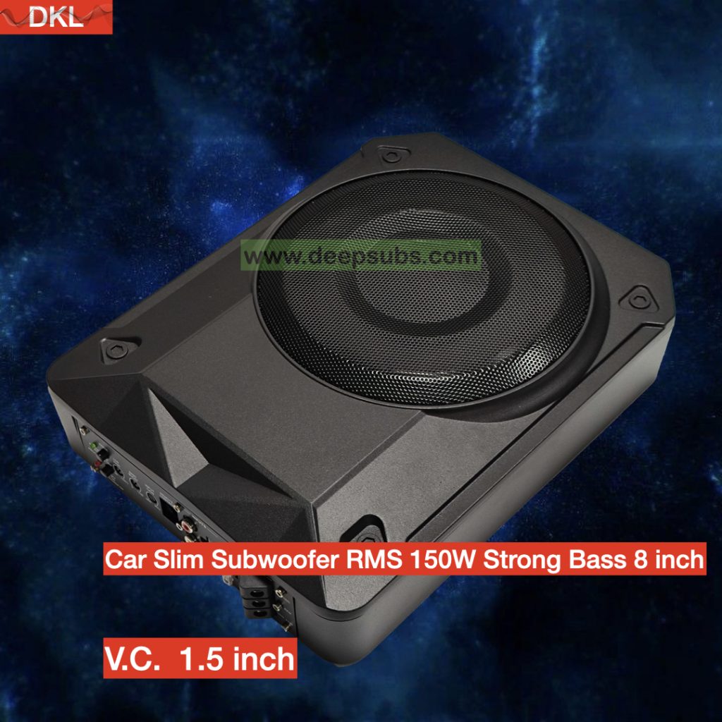 Sound Quality 8 Inch Car Slim Subwoofer RMS 150W Strong Bass Peak 1500W Strong Bass Under Seat Car Active Subwoofer