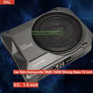 Car Stereo 10 Inch Car Slim Subwoofer RMS 150W Strong Bass Peak 1500W Strong Bass Under Seat Car Active Subwoofer