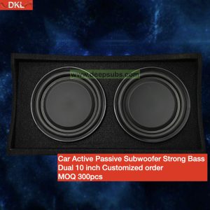 Dual 10 Inch Car Slim Subwoofer RMS 400W Strong Bass Peak 1500W Strong Bass Under Seat Car Active Subwoofer