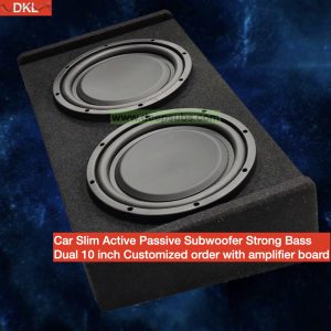 Car Trunk 10 Inch Dual Seal Subwoofer Box Enclosure RMS 220W Peak 2200W Tube Strong Bass Ported 10" Car Active Subwoofers