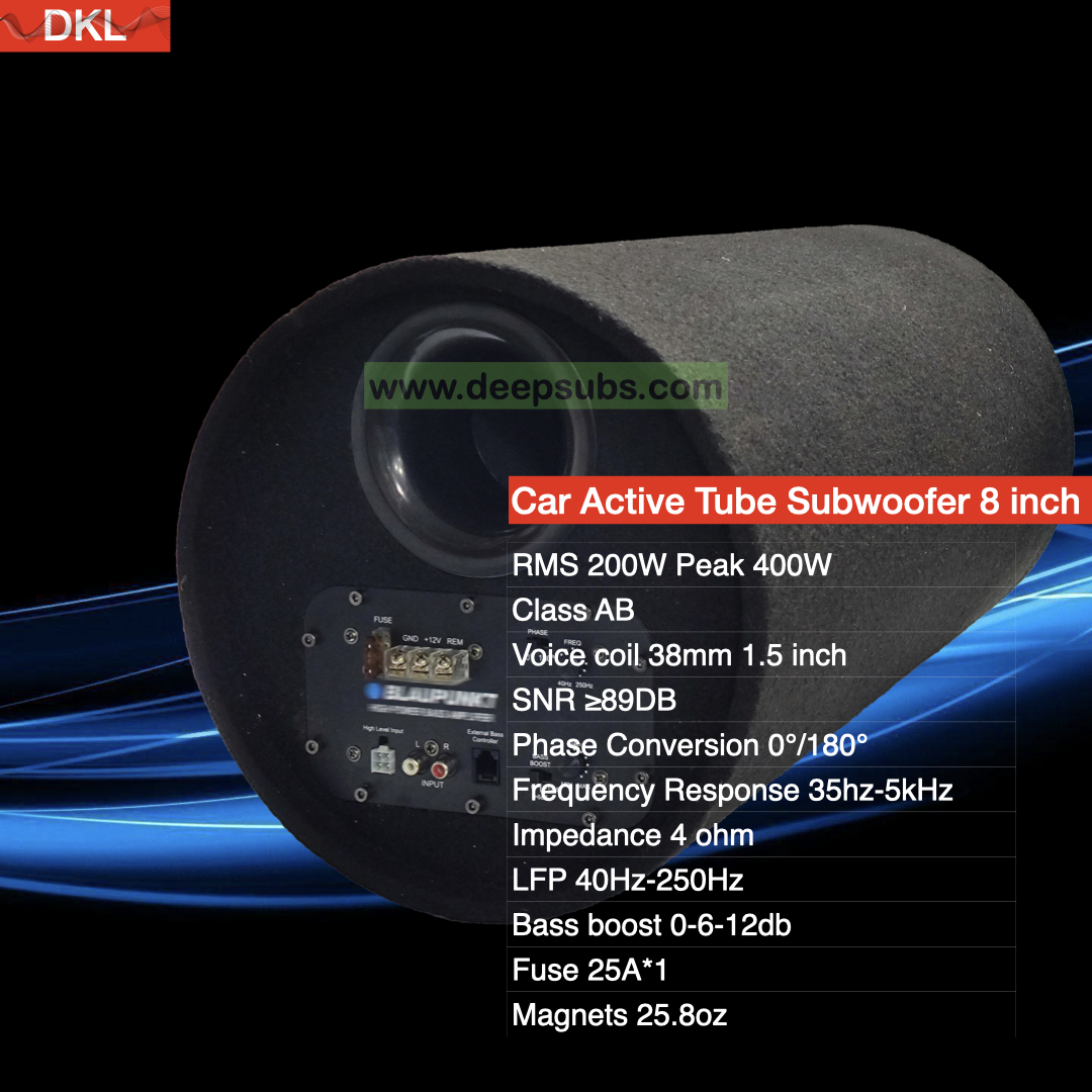 OEM Strong Bass Vented Car Tube Active Subwoofer 8 10 12 Inch Car Subwoofer with Amplifier - Image 2