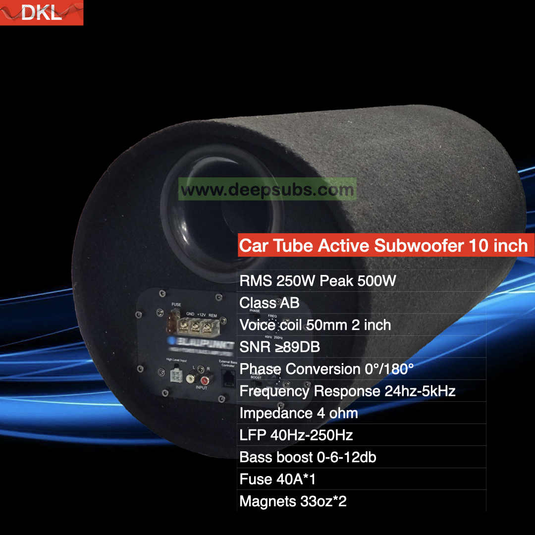 OEM Strong Bass Vented Car Tube Active Subwoofer 8 10 12 Inch Car Subwoofer with Amplifier - Image 7
