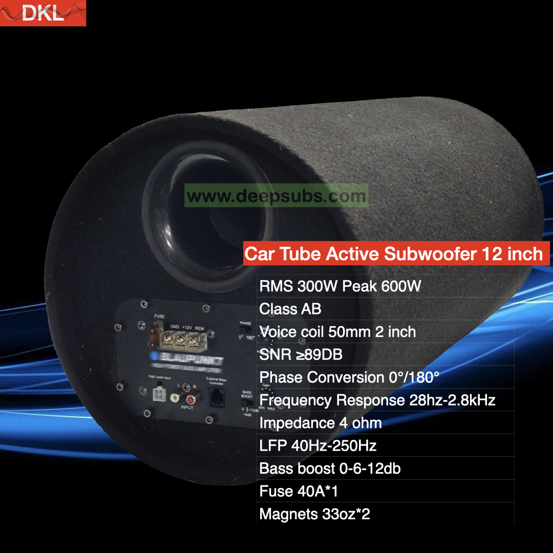 OEM Strong Bass Vented Car Tube Active Subwoofer 8 10 12 Inch Car Subwoofer with Amplifier - Image 6