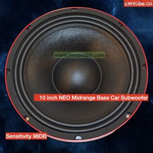 98DB Loud 10" Neodymium Car Bass Subwoofer Speaker RMS 300W Heavy Duty 10 Inch Peak 600W Neo Magnet Car Subwoofer