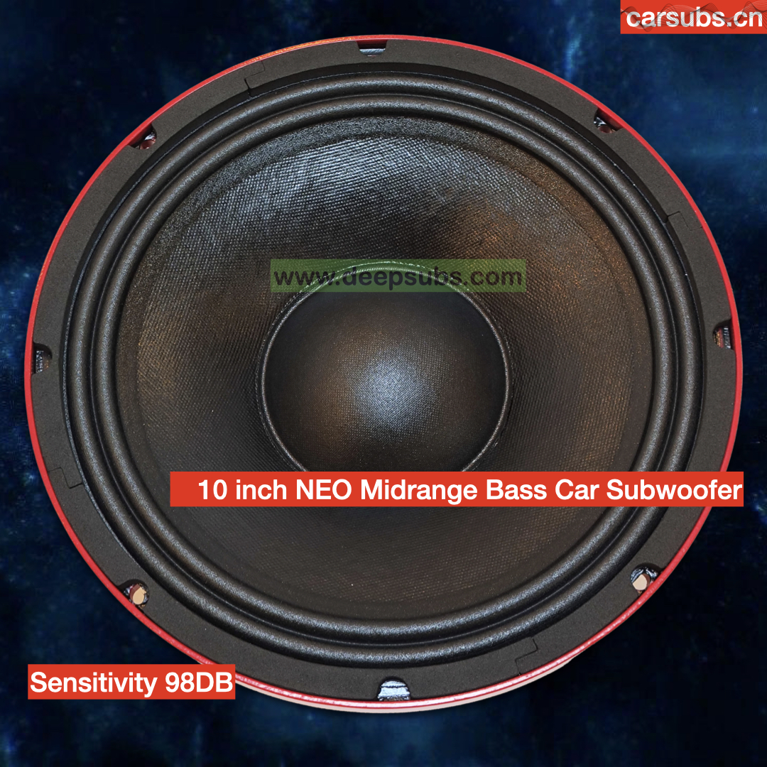98DB Loud 10" Neodymium Car Bass Subwoofer Speaker RMS 300W Heavy Duty 10 Inch Peak 600W Neo Magnet Car Subwoofer