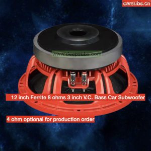 98DB Loud 12" Car Bass Subwoofer Speaker RMS 2000W Heavy Duty 12 Inch 500W Peak 1000W PA Outdoor Car Subwoofer