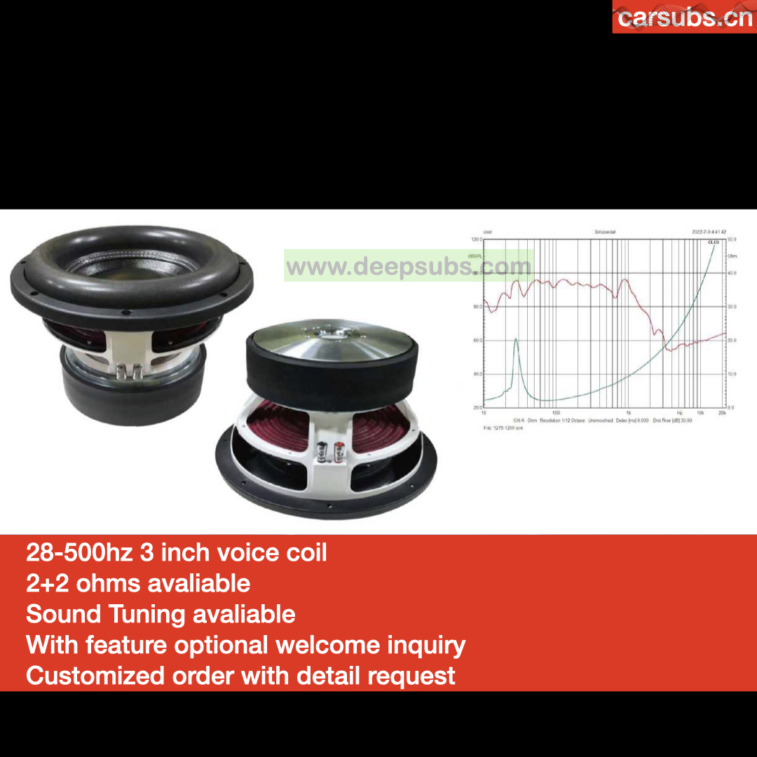 FS 28hz Strong Bass 12" Car Bass Subwoofer Speaker Competition Sub RMS 2000W 4+4 ohm 12 Inch 4000W Peak SPL Car Subwoofer - Image 3