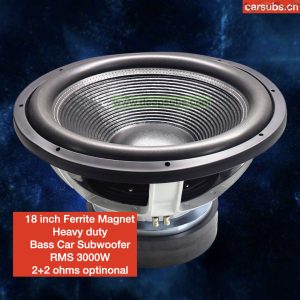 Car Stereo Subwoofer Speaker 18 Inch Sub RMS 3000W Strong Punch Bass Speaker 18" 6000W Peak SPL Car Subwoofer