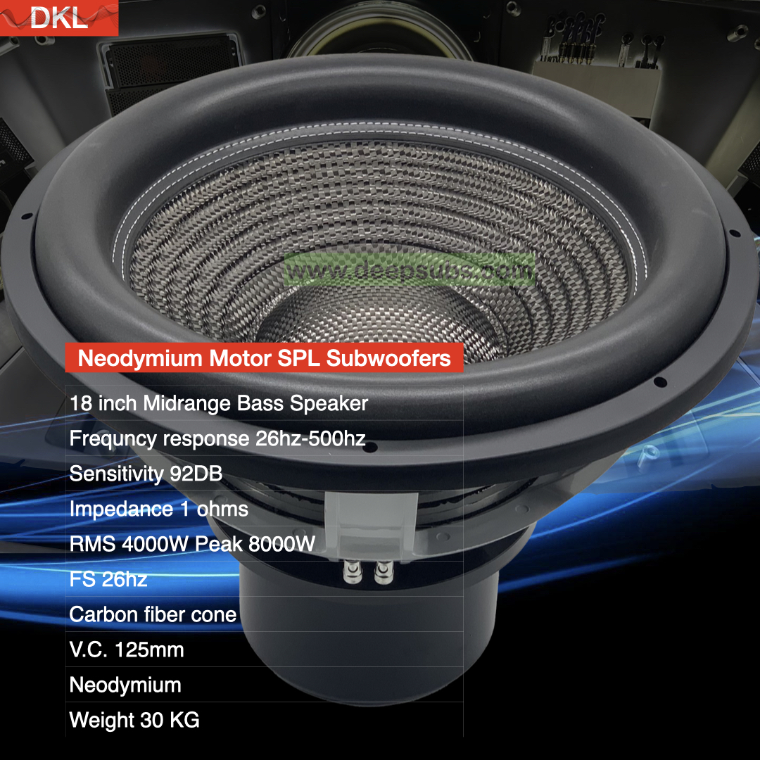 Car Stereo Neodymium Subwoofer 18 Inch Competition Sub RMS 4000W Strong Punch Bass Speaker 18" 8000W Peak SPL Car Subwoofer - Image 2