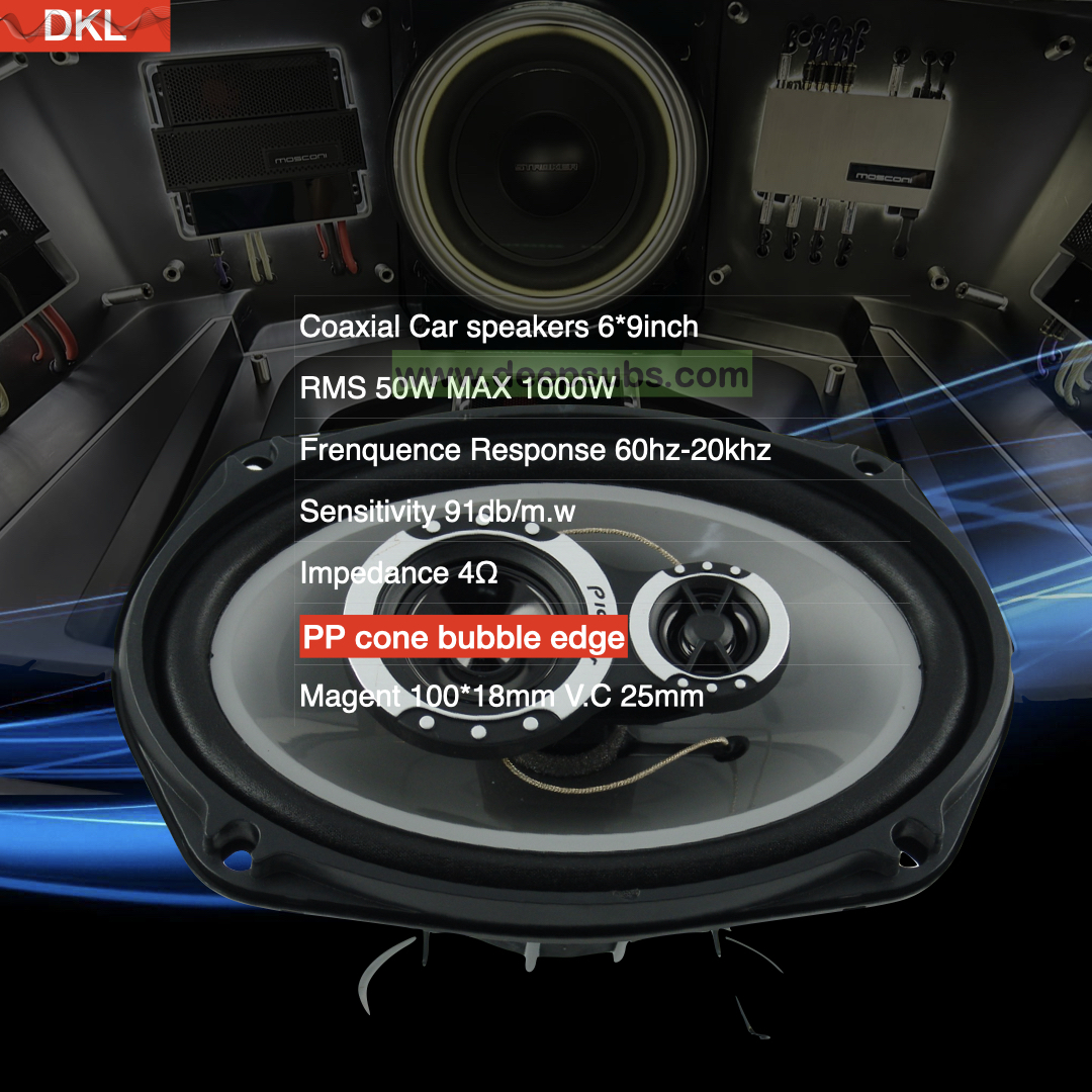 TS-G6941 Car Audio Subwoofer Speaker 6*9 Inch 3 Way Full Range Door Speakers Strong Bass Car Coaxial Speakers - Image 2