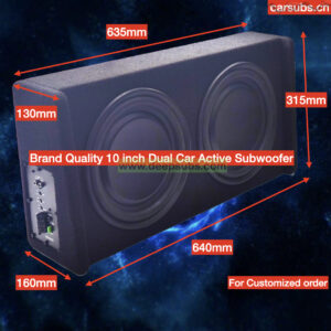 10 Inch Dual Car Stereo Trapezoid Ported Subwoofer Box Enclosure RMS 400W Peak 800W Tube Strong Bass 10" Car Active Subwoofers