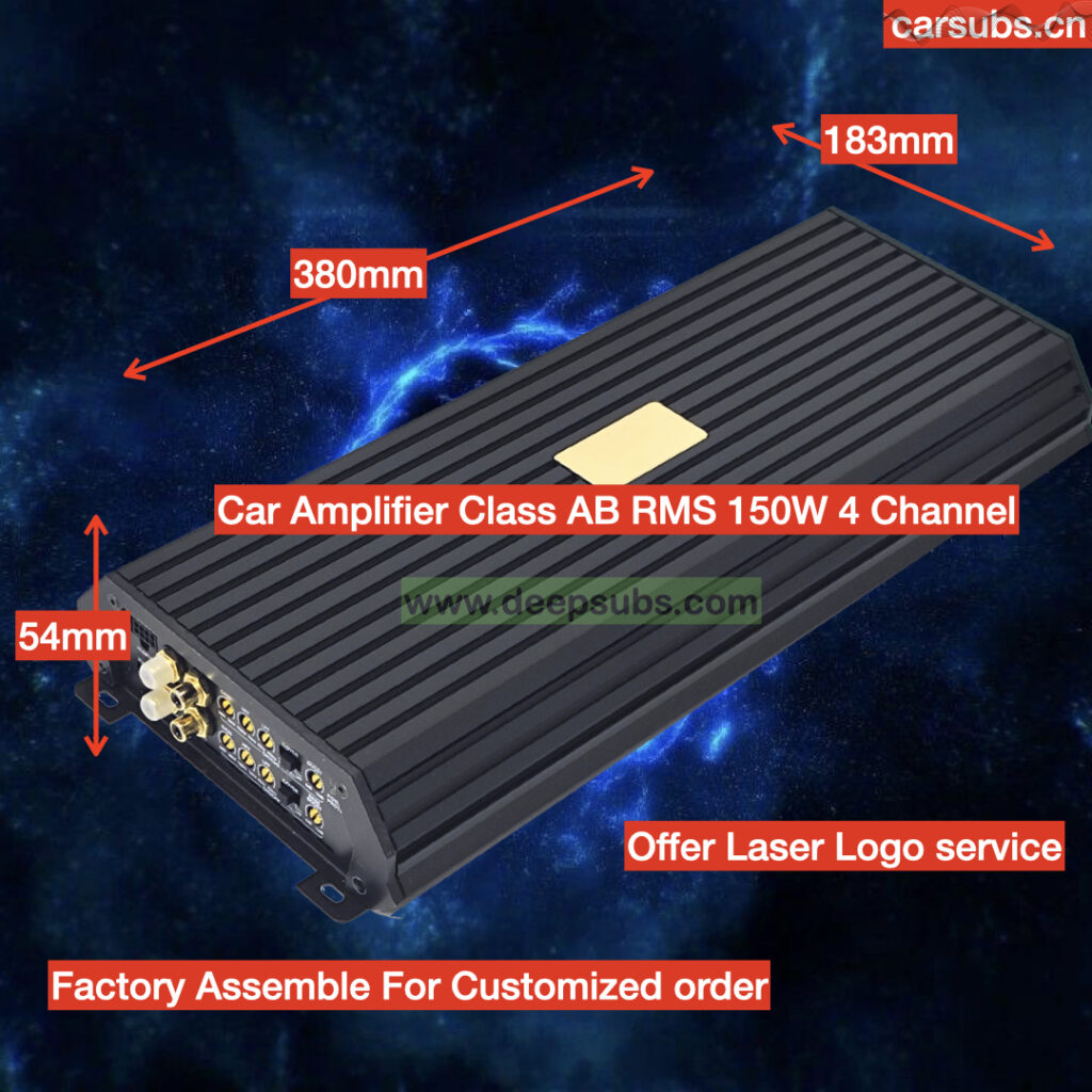 Sound Quality Car RMS 150W Speakers Amplifier 4 Channels 4 Ohm 3000W Fullrange Car Amplifier Class AB