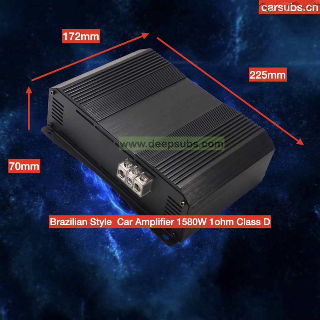 Brazilian Style Fullrange Car Subwoofer Amplifier RMS 1500W Monoblock 1CH Peak 3K Class D Car Amplifier
