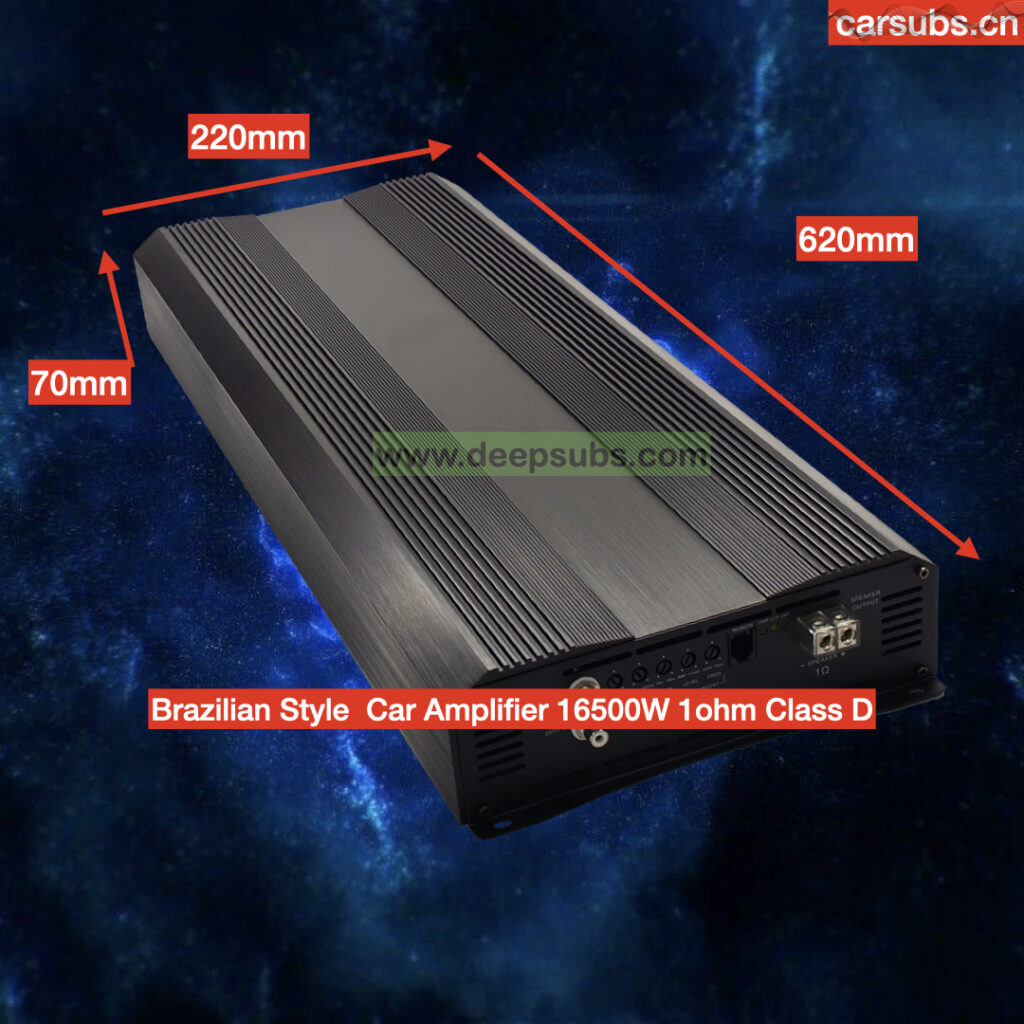 Brazilian Style Fullrange Car Subwoofer Amplifier RMS 16000W Mono 1CH Peak 32K Class D Car Amplifier