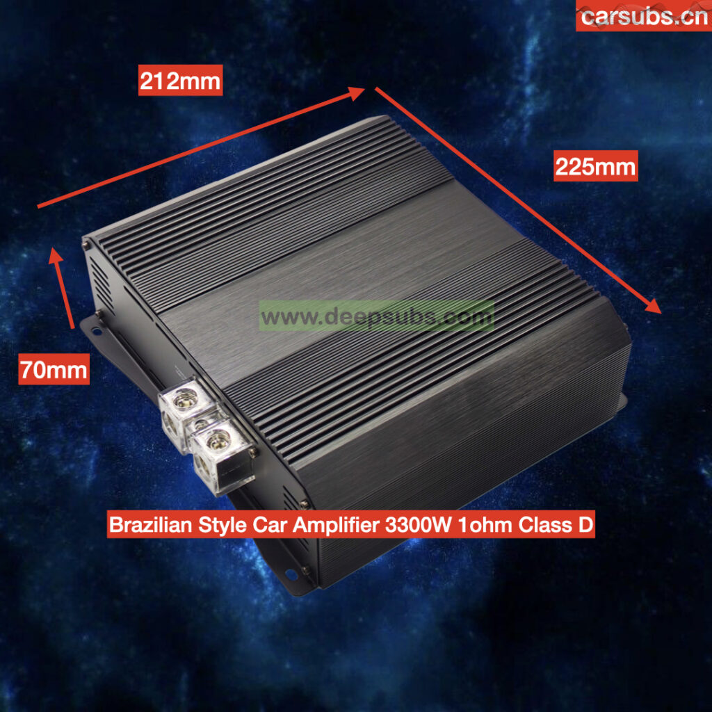Brazilian Style Fullrange Car Subwoofer Amplifier RMS 3000W Mono 1CH 3K Class D Car Amplifier