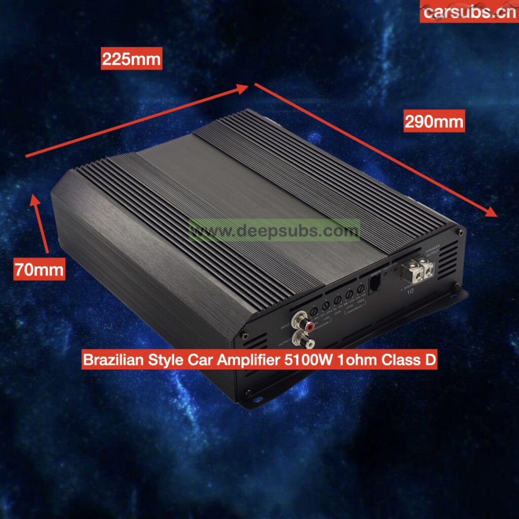 Brazilian Style Fullrange Car Subwoofer Amplifier RMS 5000W Mono 1CH 5K Class D Car Amplifier
