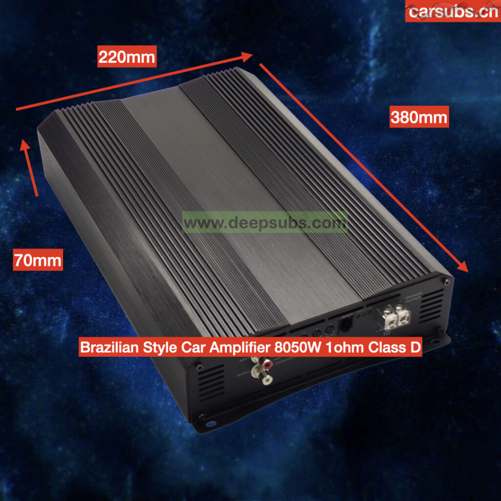 Brazilian Style Fullrange Car Subwoofer Amplifier 8K RMS 8000W Mono 1CH 8K Class D Car Amplifier