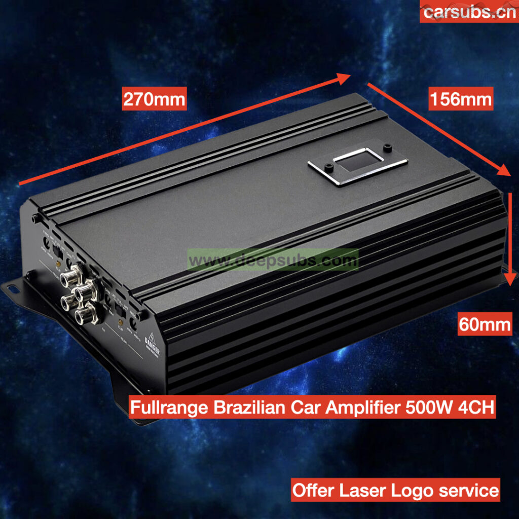 Fullrange Brazilian Car Amplifier RMS 500W 4CH Subwoofer Speaker Amplifier Midrange Bass 4000W Car Amplifier Class D