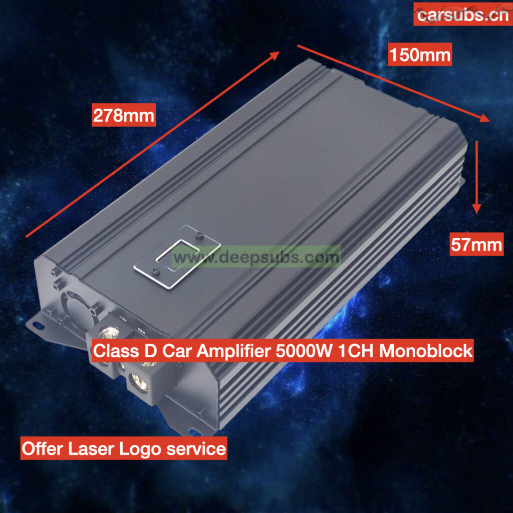 5K RMS 1CH Class D Car Subwoofer Amplifier Mono Block RMS 5000W Class D Max 1 Ohm SPL Strong Bass SPL Car Amplifier