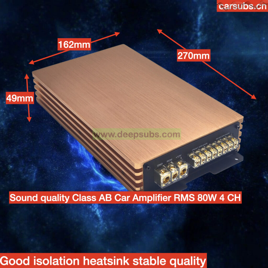 Sound Quality RMS 80W 4 Channels Car Speakers Amplifier Peak 6800W Car Amplifier Class AB