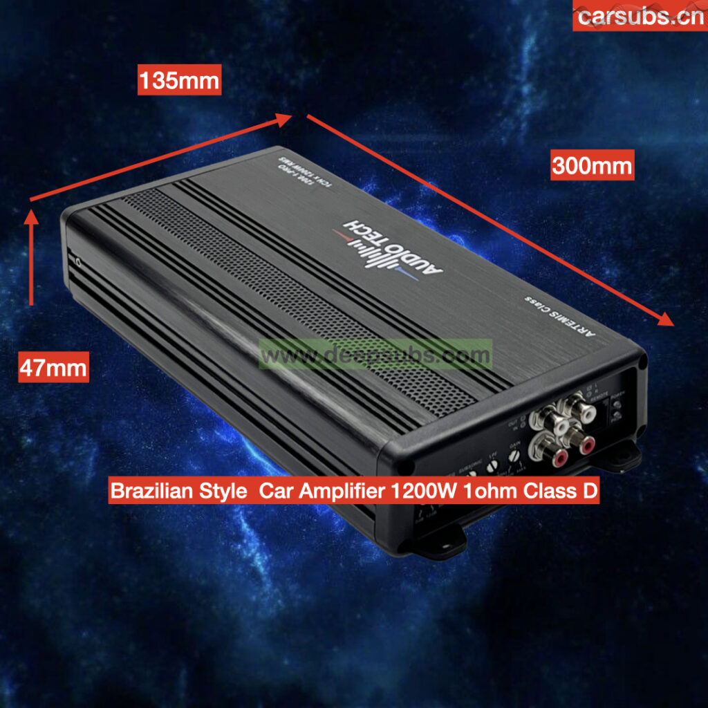 Korea Style Car Amplifier 1200W 1ohm X 1 CH Class D Subwoofer Amplifier Car Amplifier Monoblock